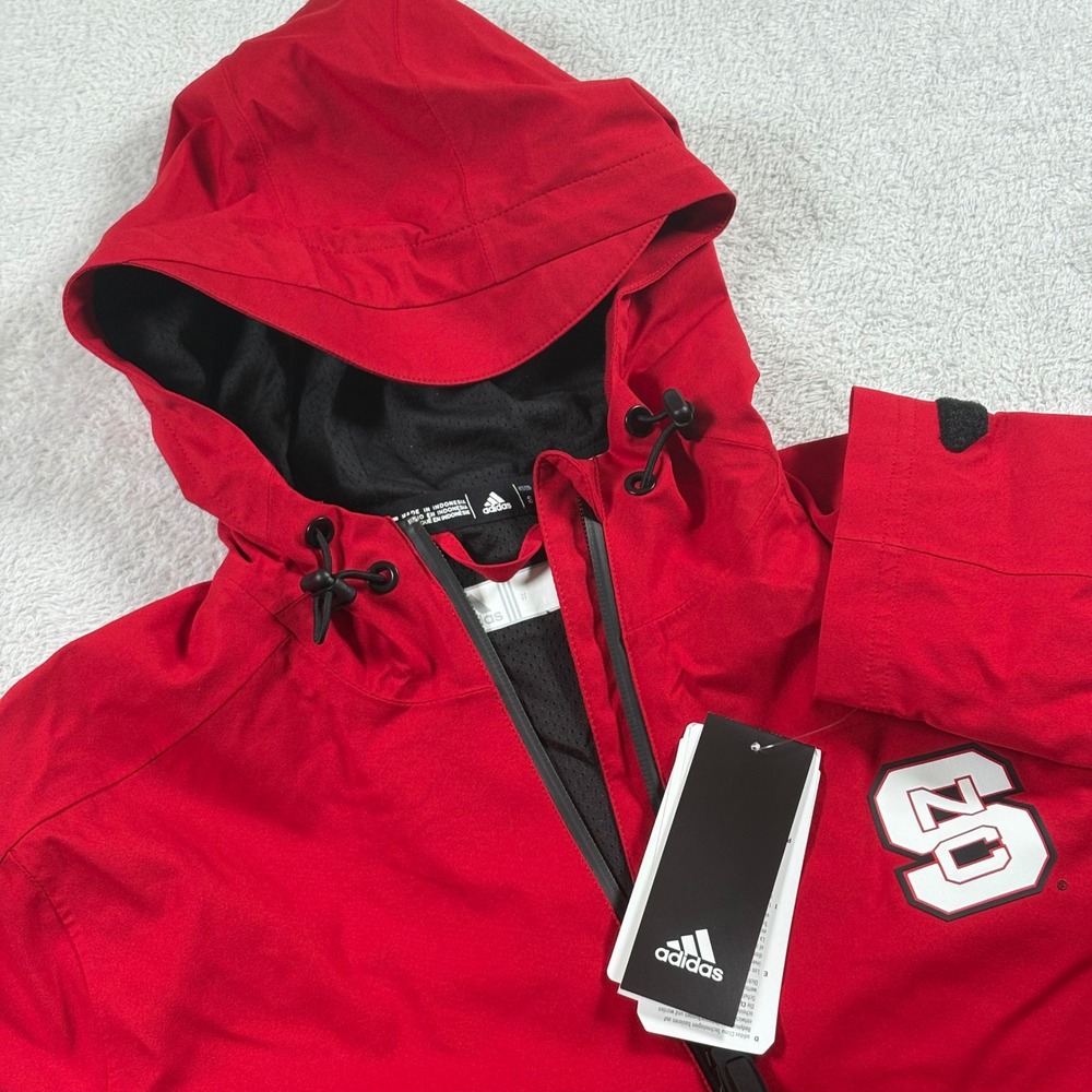 Adidas NC State Wolfpack ClimaProof Storm Jacket Red Full Zip Small ACC NCAA